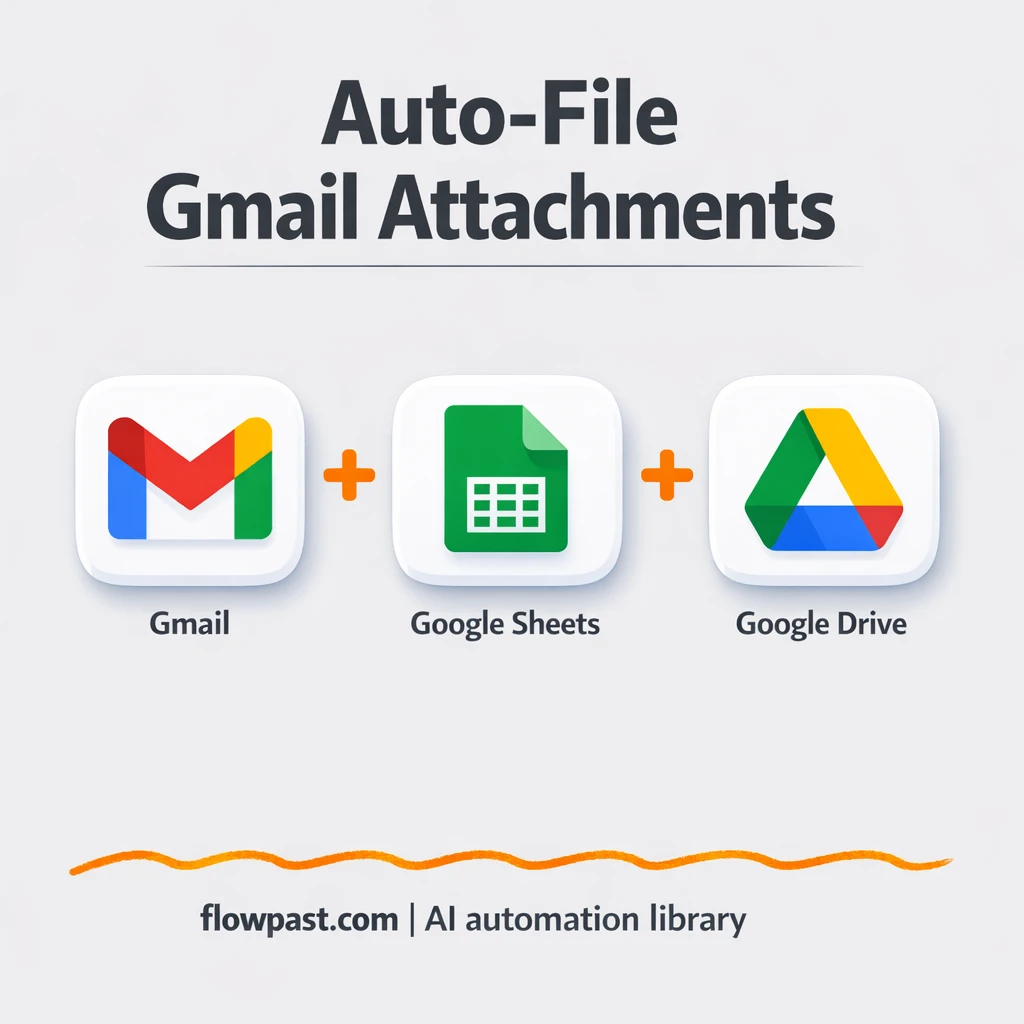 Gmail to Google Drive, attachments filed and named - n8n workflow automation template