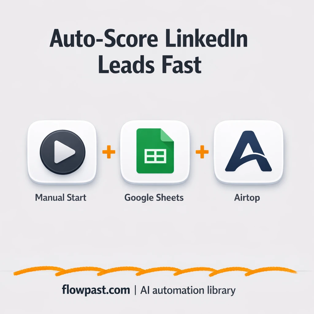 LinkedIn to Google Sheets, ranked leads you can trust - n8n workflow automation template