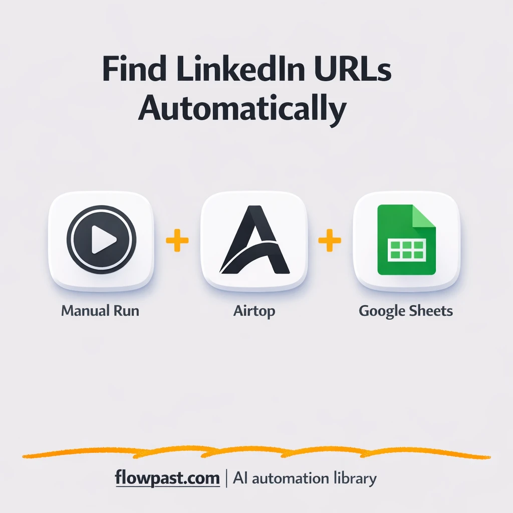Airtop + Google Sheets for verified LinkedIn URLs - n8n workflow automation template