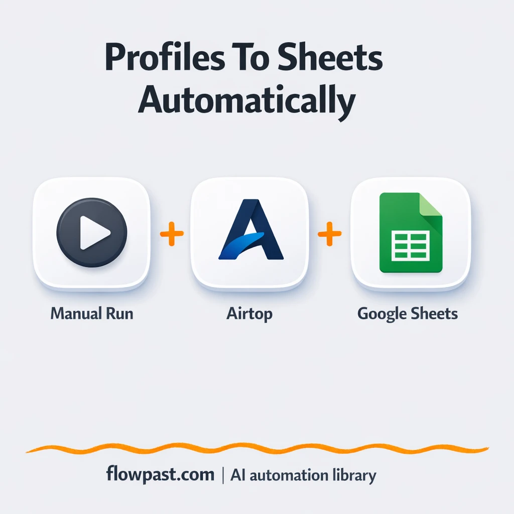 Airtop to Google Sheets, clean lead lists fast - n8n workflow automation template