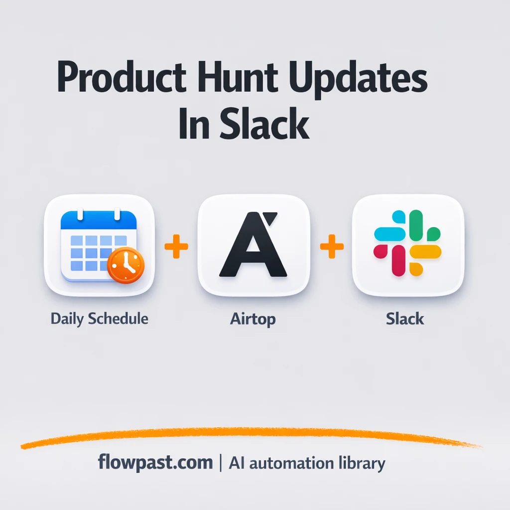 Product Hunt to Slack, launch alerts your team trusts - n8n workflow automation template