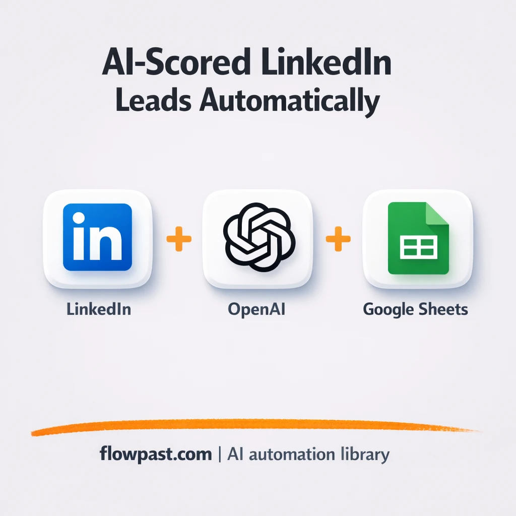LinkedIn + Google Sheets: leads scored and messaged - n8n workflow automation template