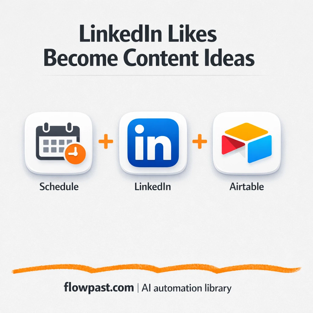 LinkedIn to Airtable, turn likes into content ideas - n8n workflow automation template