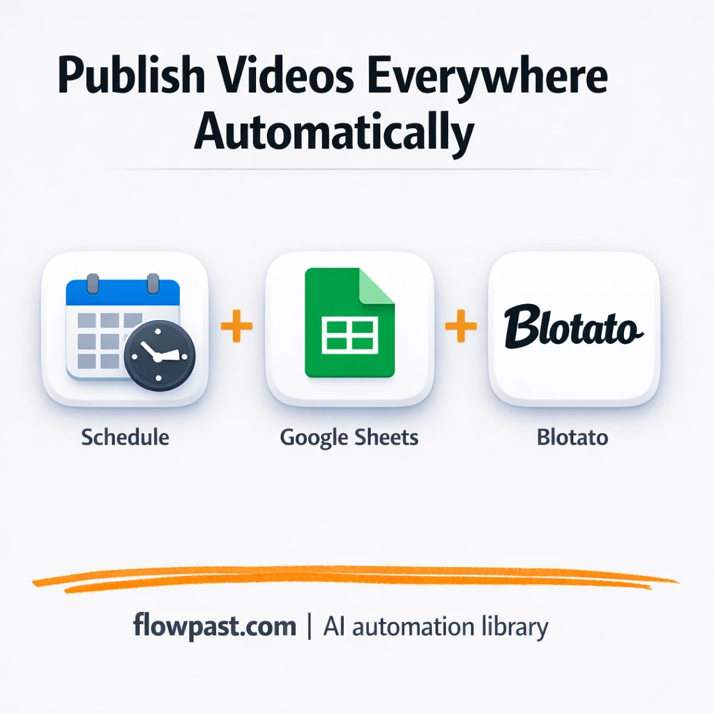 Google Sheets + Blotato: publish videos everywhere - n8n workflow automation template
