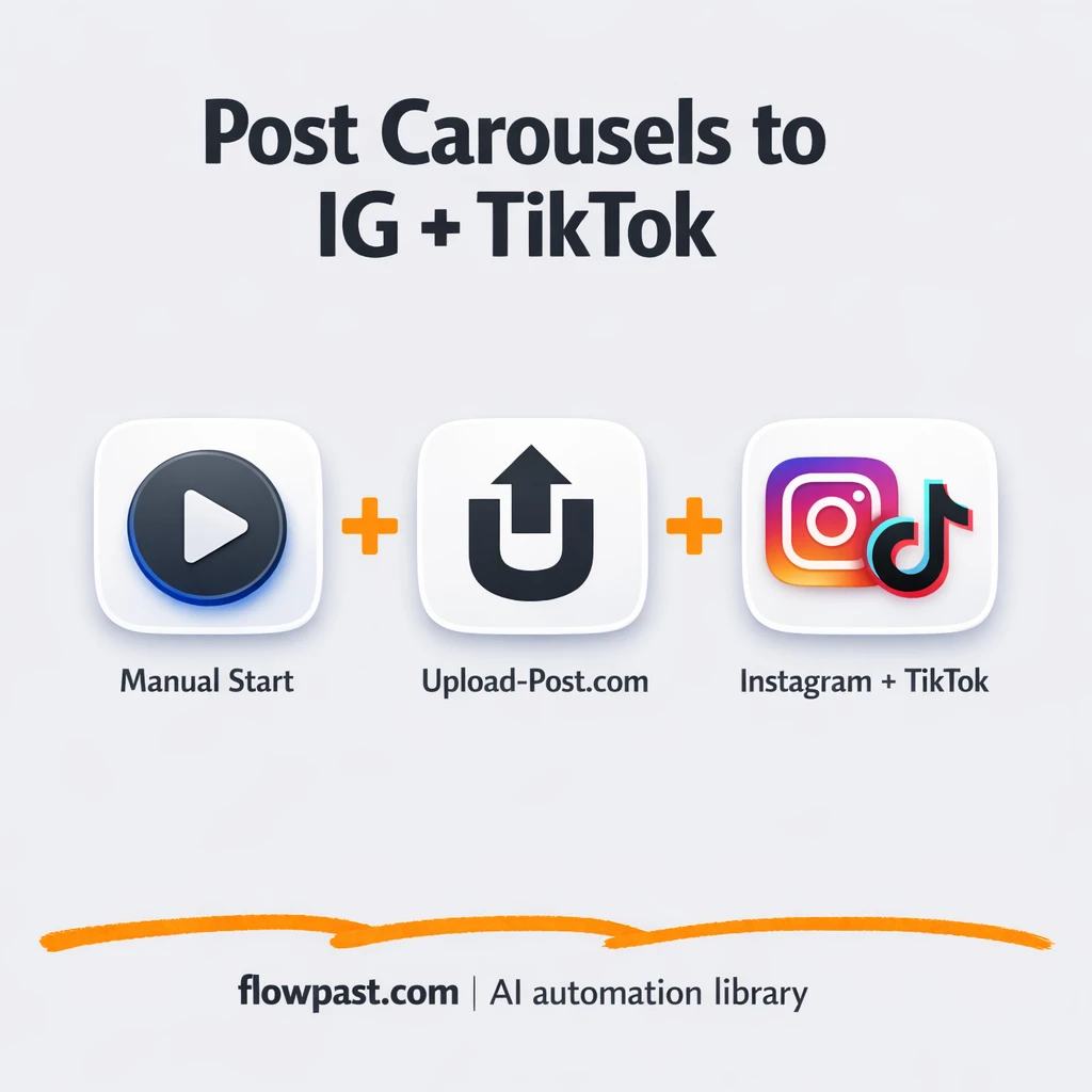 Instagram + TikTok carousels posted in one go - n8n workflow automation template