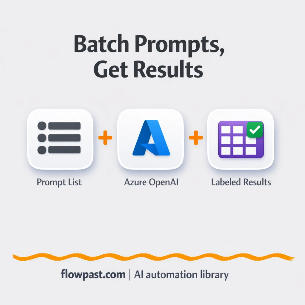 Azure OpenAI to Google Sheets, prompts matched fast - n8n workflow automation template