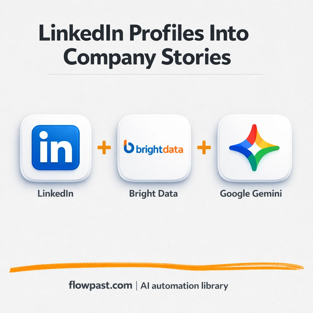 LinkedIn + Google Gemini: company stories, consistent - n8n workflow automation template