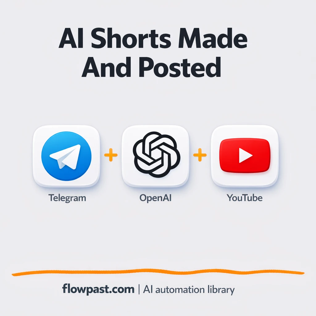 Telegram to YouTube, Shorts approved and published - n8n workflow automation template