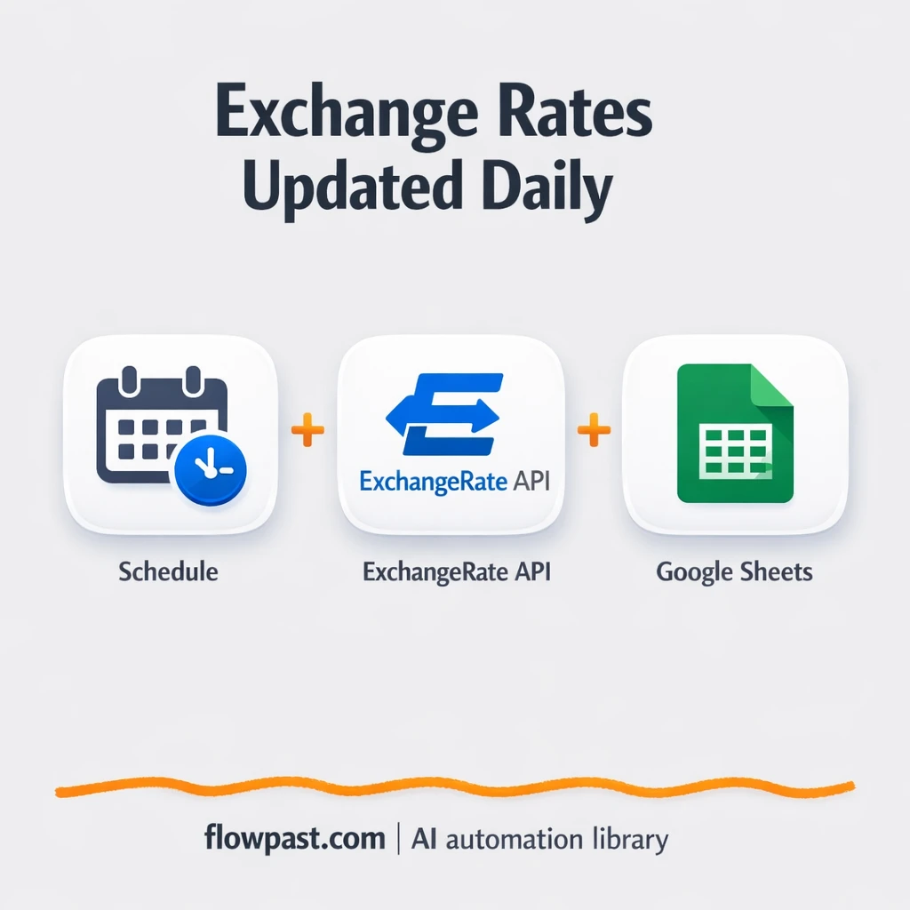 ExchangeRate API to Google Sheets, rates stay current - n8n workflow automation template