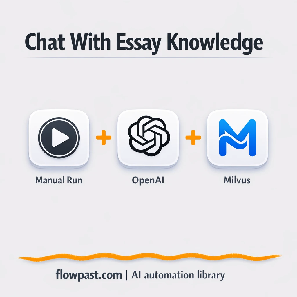 Milvus + OpenAI: instant Q&A from your essay notes - n8n workflow automation template