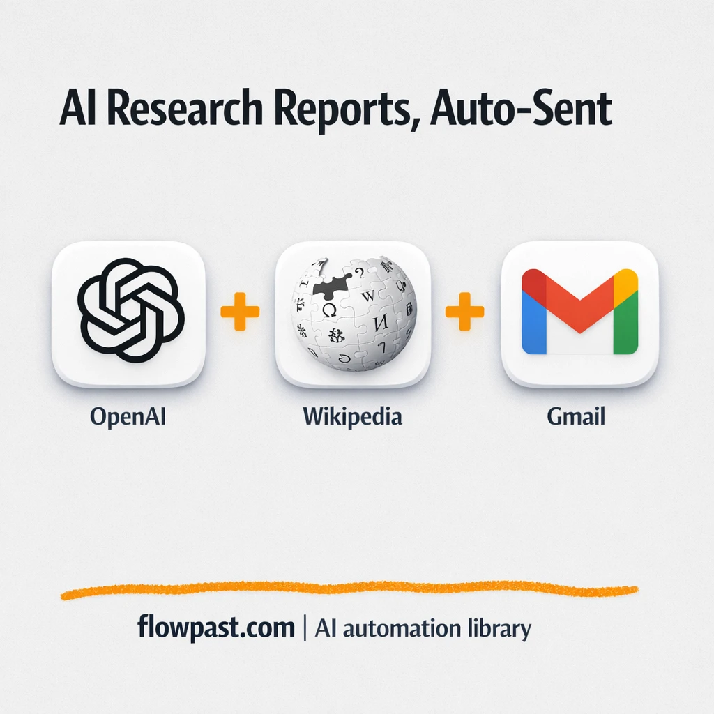 OpenAI to Gmail, client-ready PDF research briefs - n8n workflow automation template