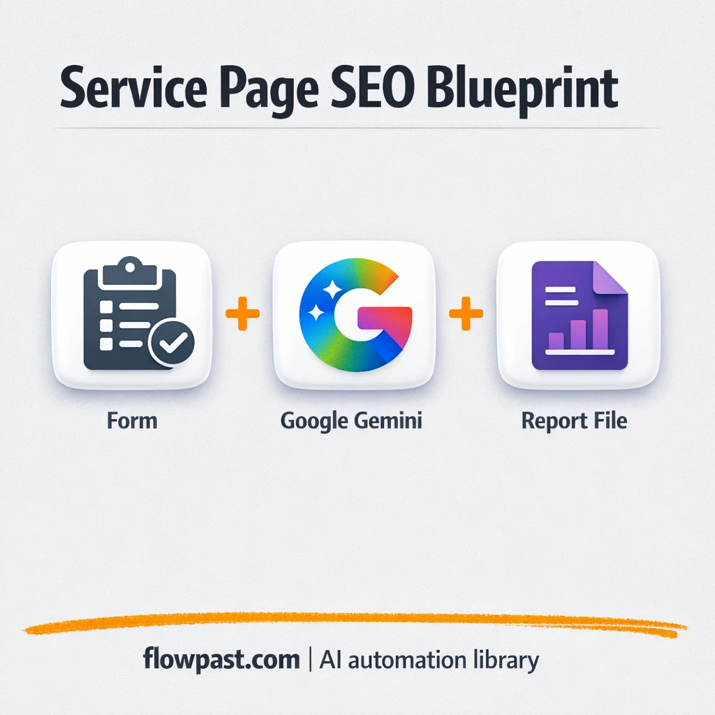 Jina Reader + Google Gemini, service pages planned fast - n8n workflow automation template