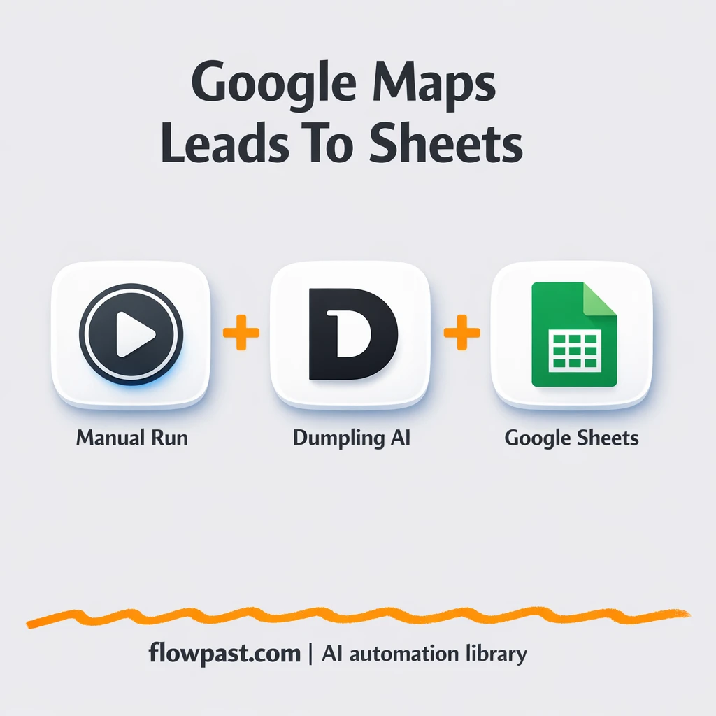Google Maps to Google Sheets, leads logged clean - n8n workflow automation template