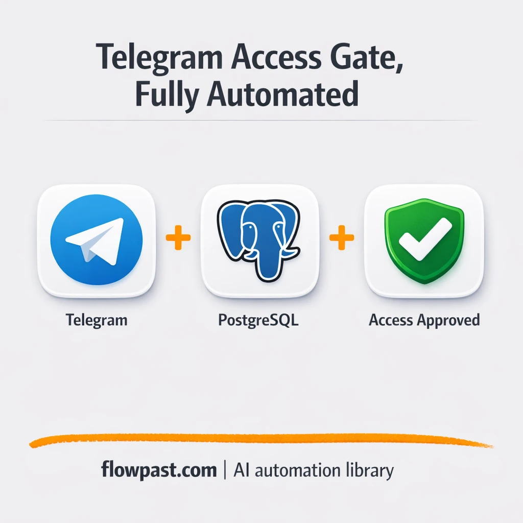Telegram + Postgres: gated access without manual checks - n8n workflow automation template