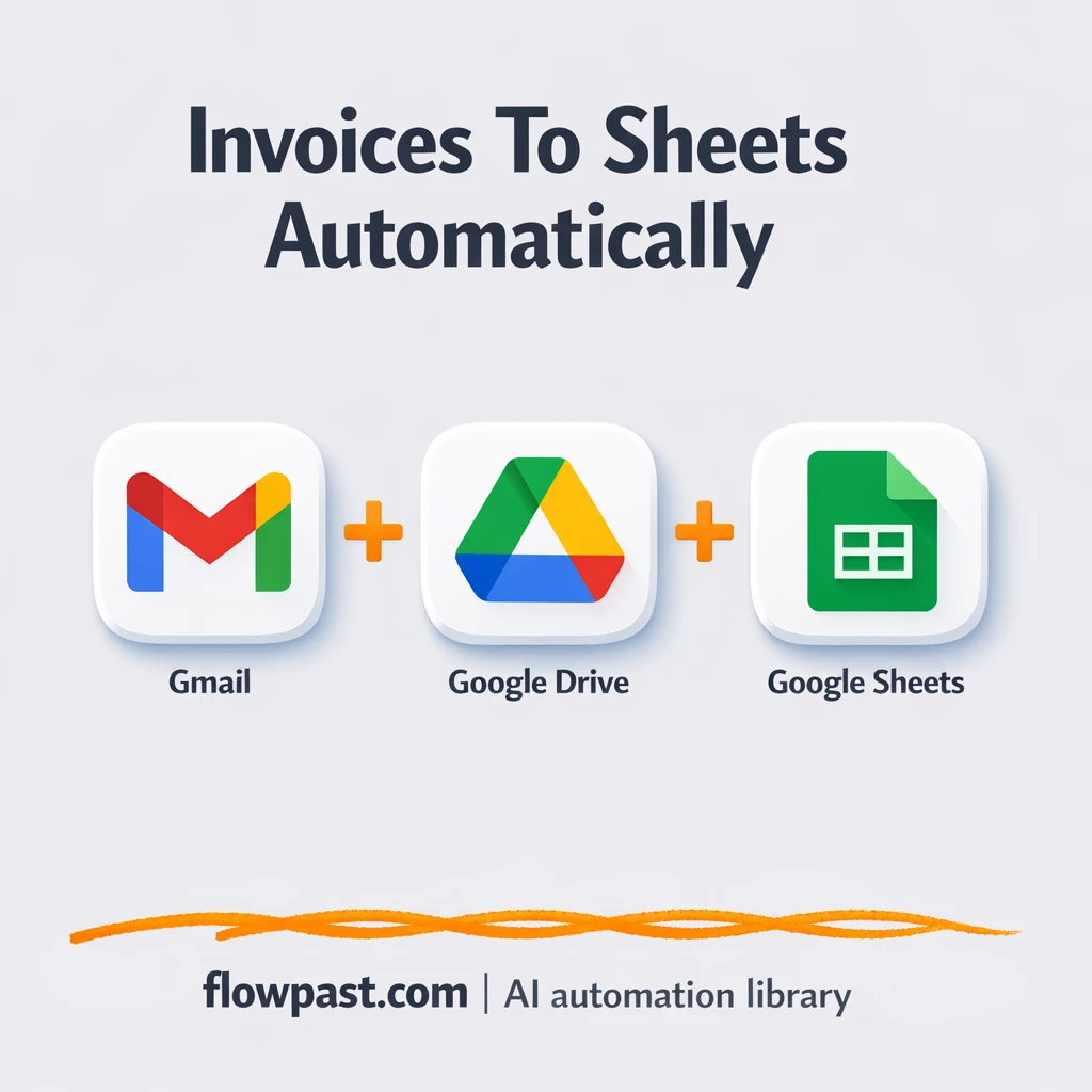 Google Drive to Google Sheets, invoices logged clean - n8n workflow automation template