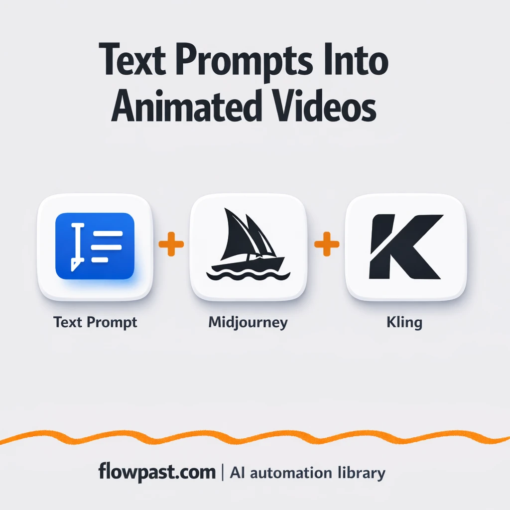 Midjourney to Kling, animated visuals without tab hopping - n8n workflow automation template