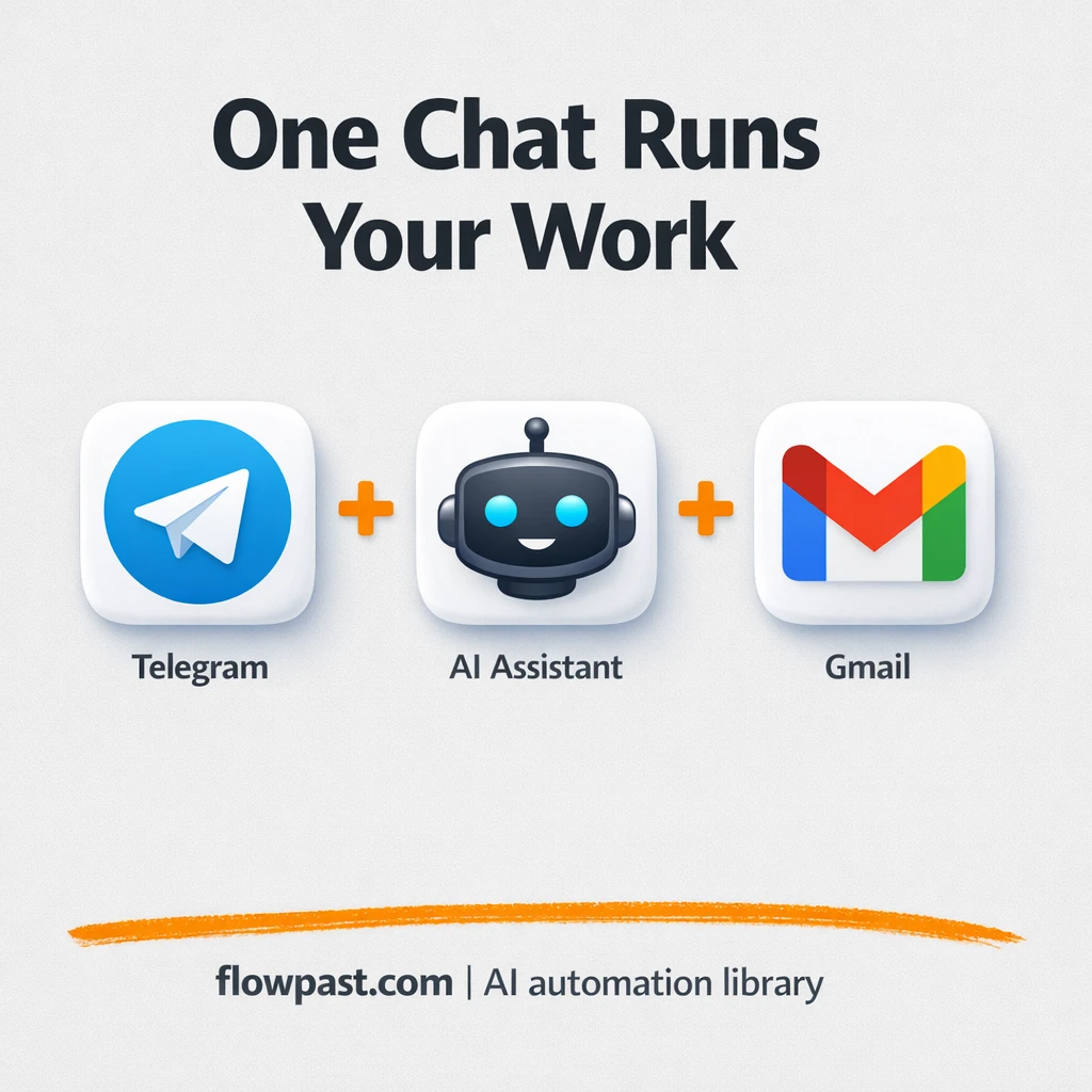 Telegram + Gmail, handle inbox tasks from one chat - n8n workflow automation template