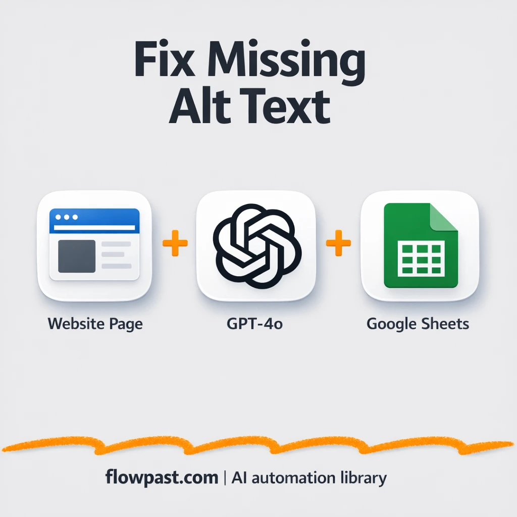 Google Sheets + GPT-4o: better alt text at scale - n8n workflow automation template
