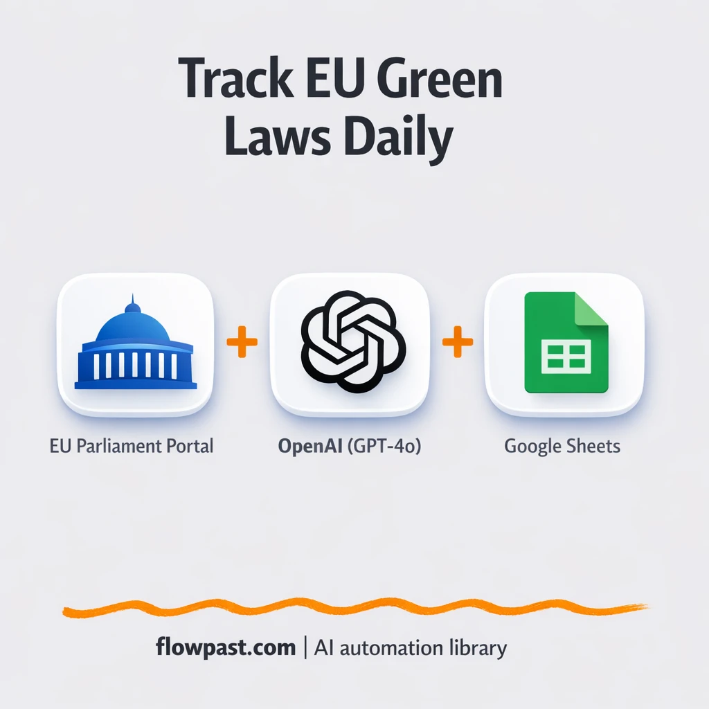 Google Sheets + Google Tasks for EU policy tracking - n8n workflow automation template