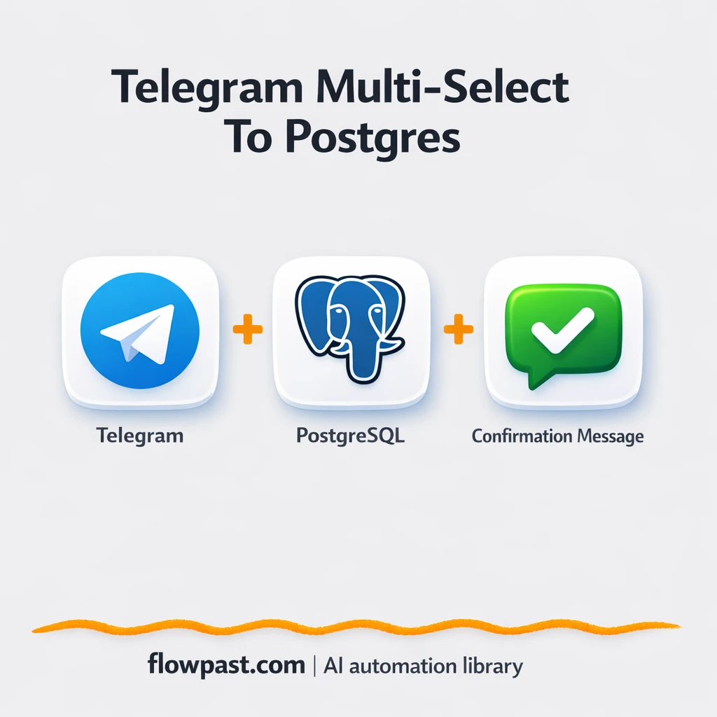 Telegram + Postgres: clean orders, no chat chaos - n8n workflow automation template