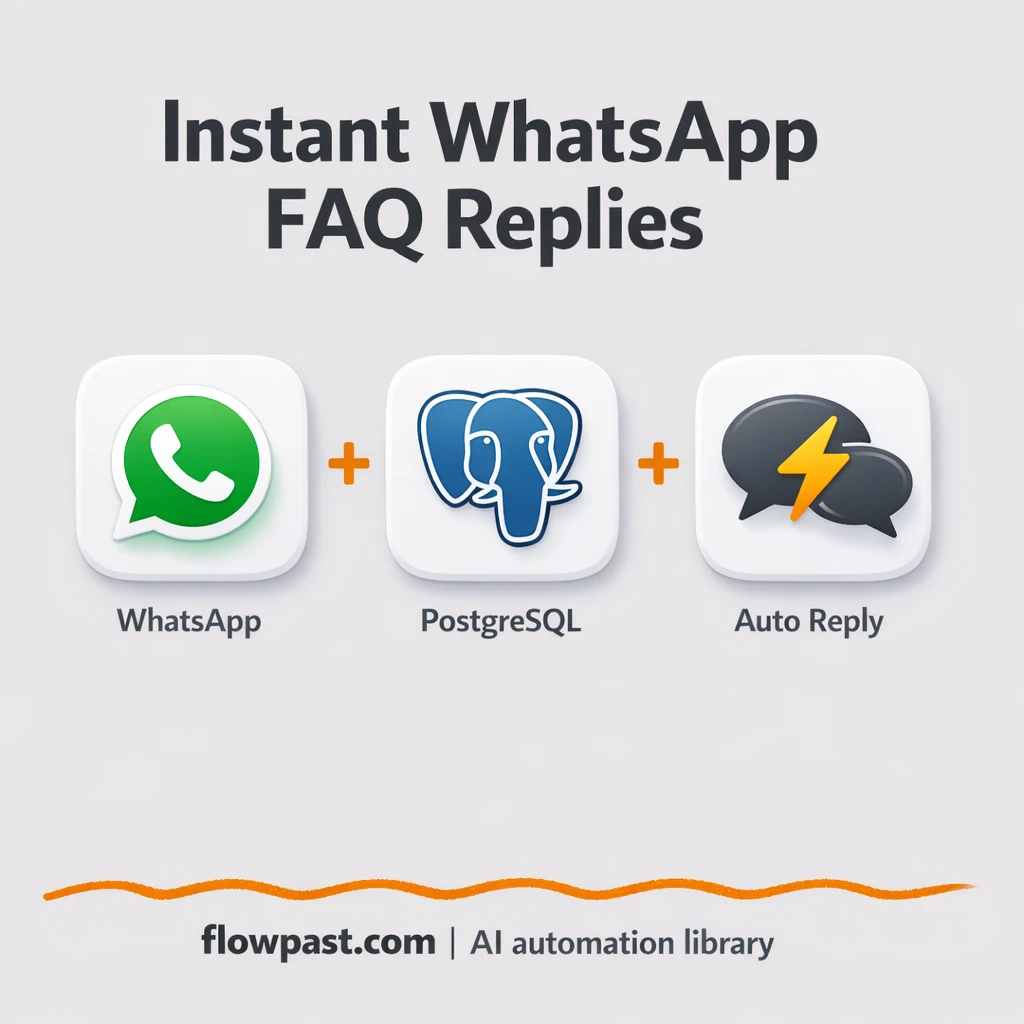 WhatsApp + Postgres: instant FAQs, escalations logged - n8n workflow automation template
