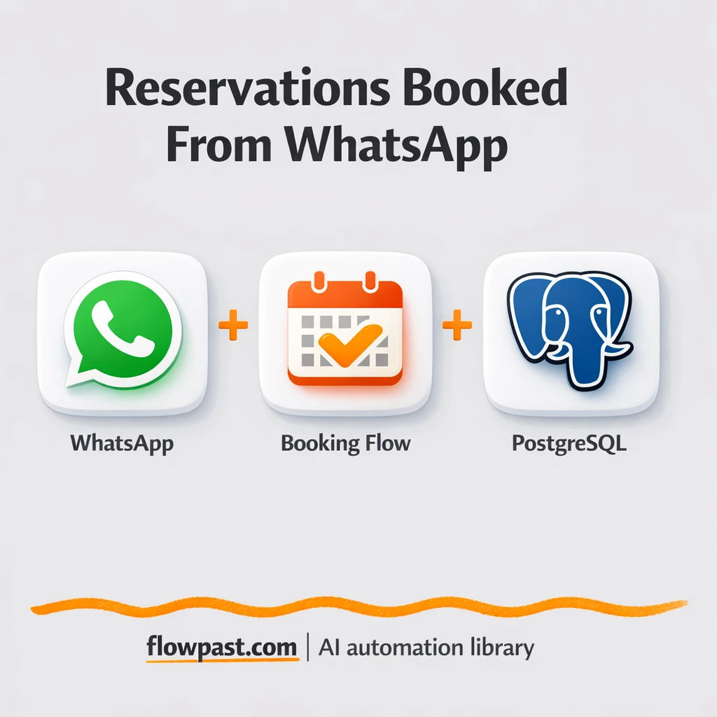 WhatsApp + PostgreSQL bookings, captured and confirmed - n8n workflow automation template