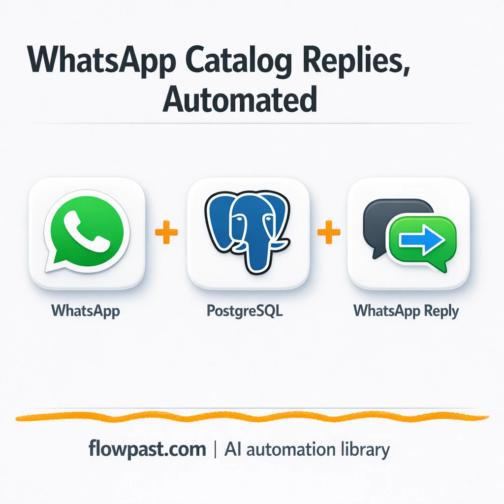 WhatsApp + Postgres: instant product menu replies - n8n workflow automation template