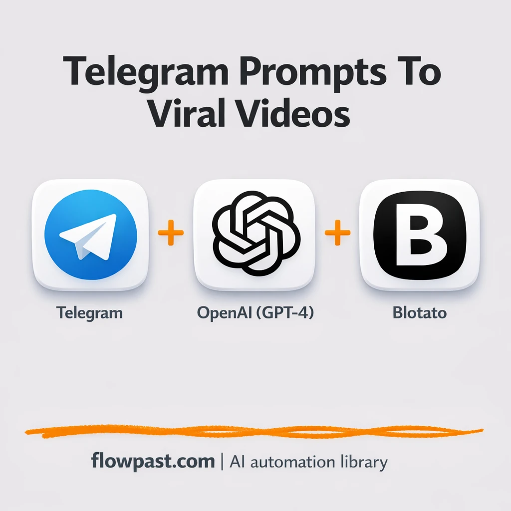 Telegram + Blotato: publish short videos everywhere - n8n workflow automation template
