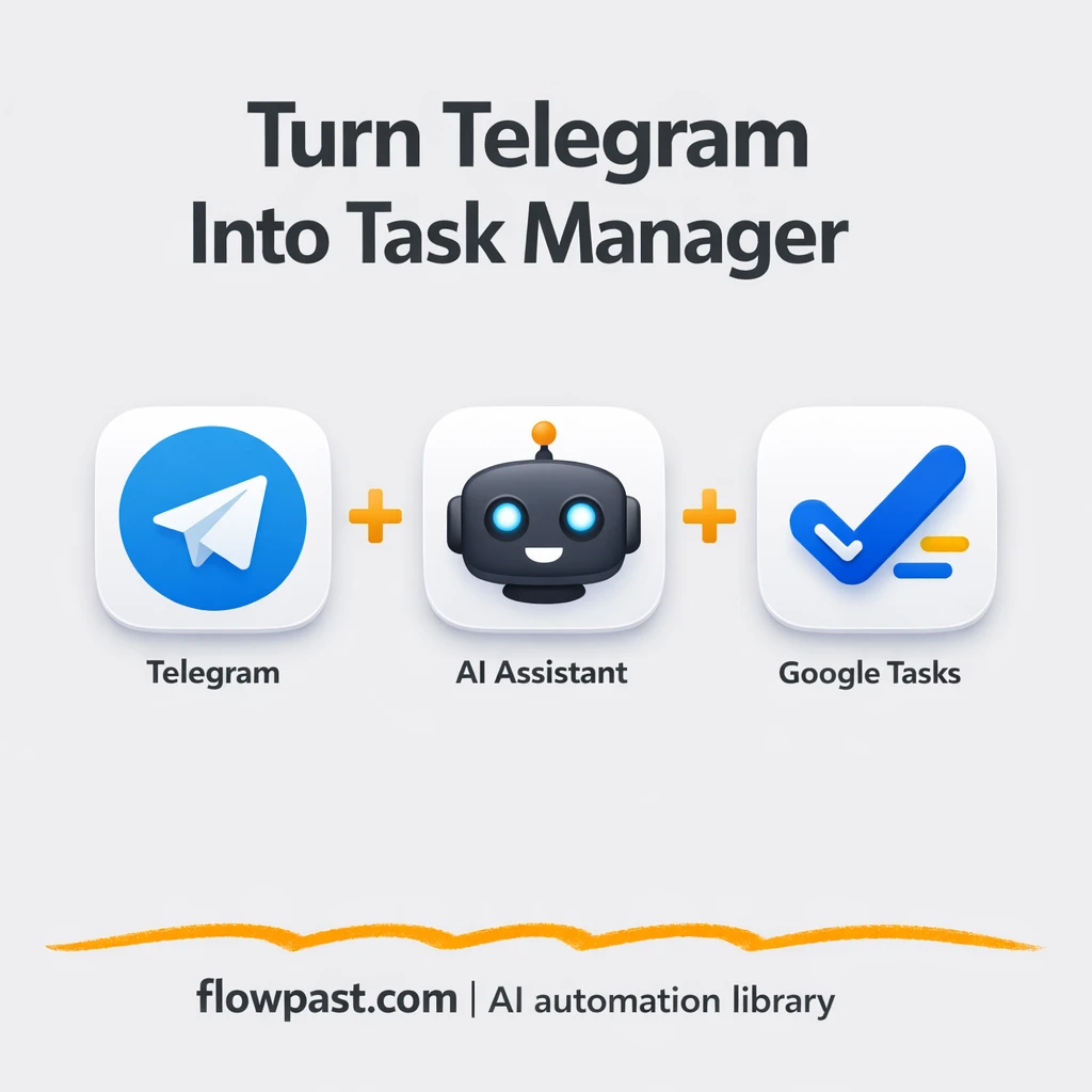 Telegram to Google Tasks, capture chats as to dos - n8n workflow automation template