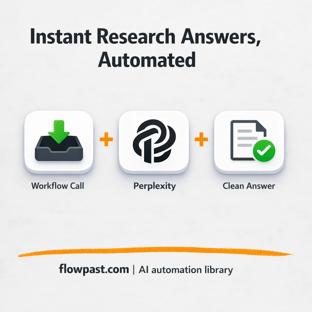 Perplexity to Google Sheets, research notes ready - n8n workflow automation template