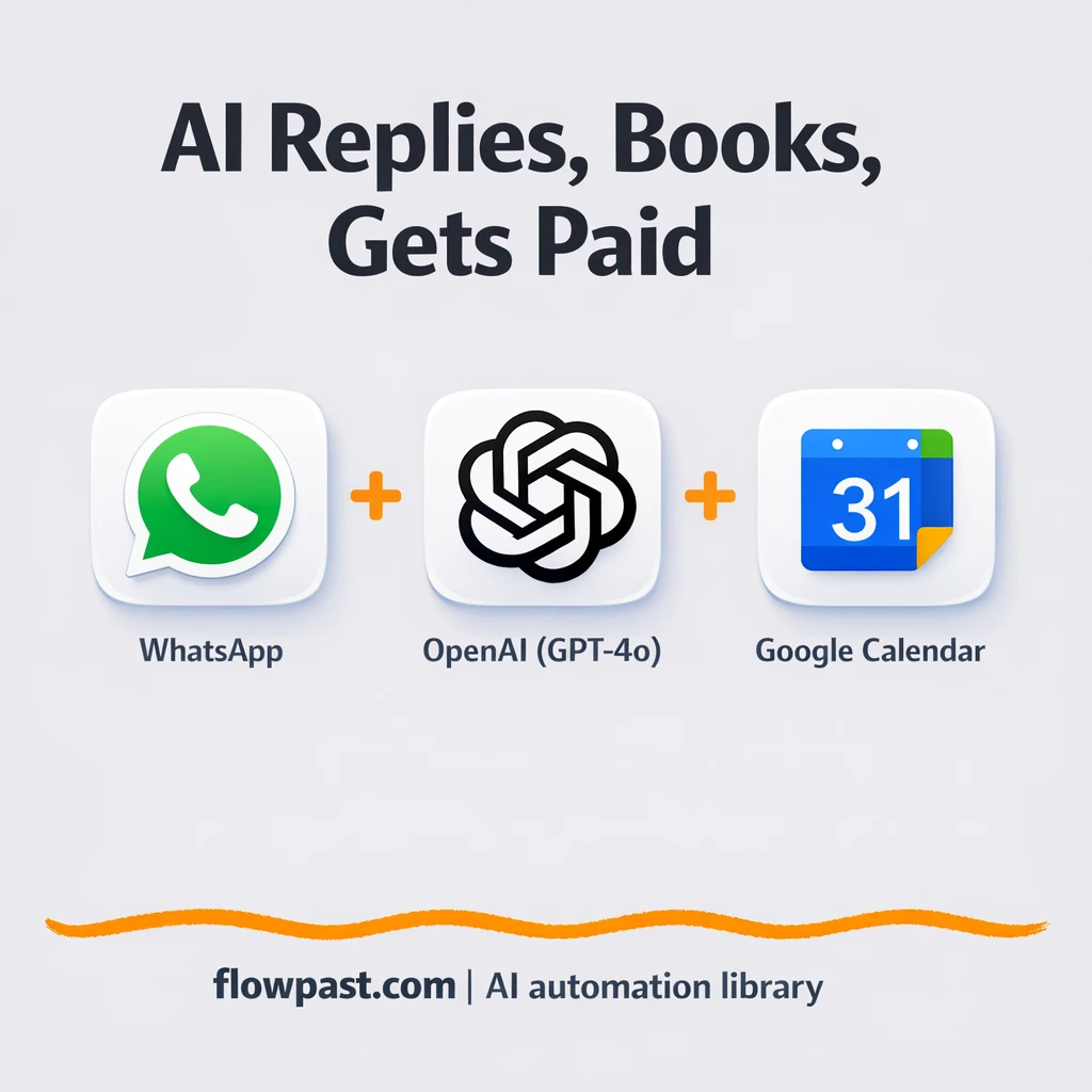 WhatsApp + Google Calendar: bookings handled for you - n8n workflow automation template
