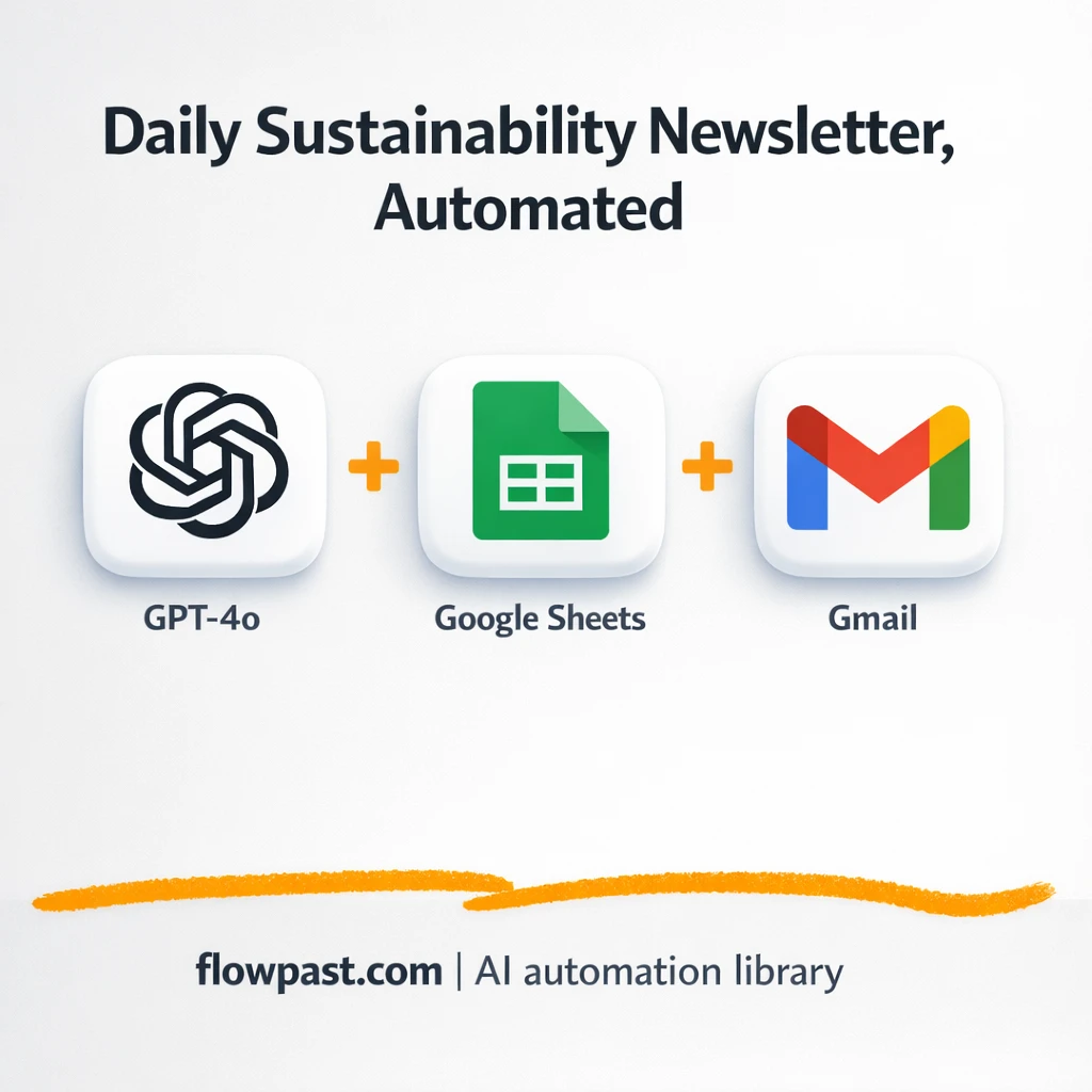 Google Sheets + Gmail, a daily EU news digest - n8n workflow automation template
