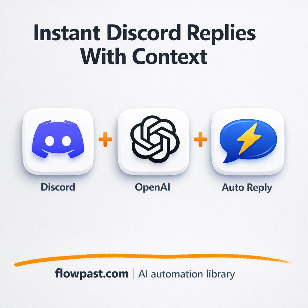Discord + OpenAI: replies that stay consistent - n8n workflow automation template
