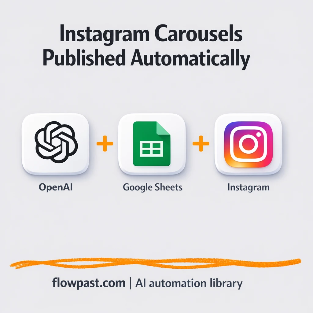 Instagram + Google Sheets: carousels published for you - n8n workflow automation template
