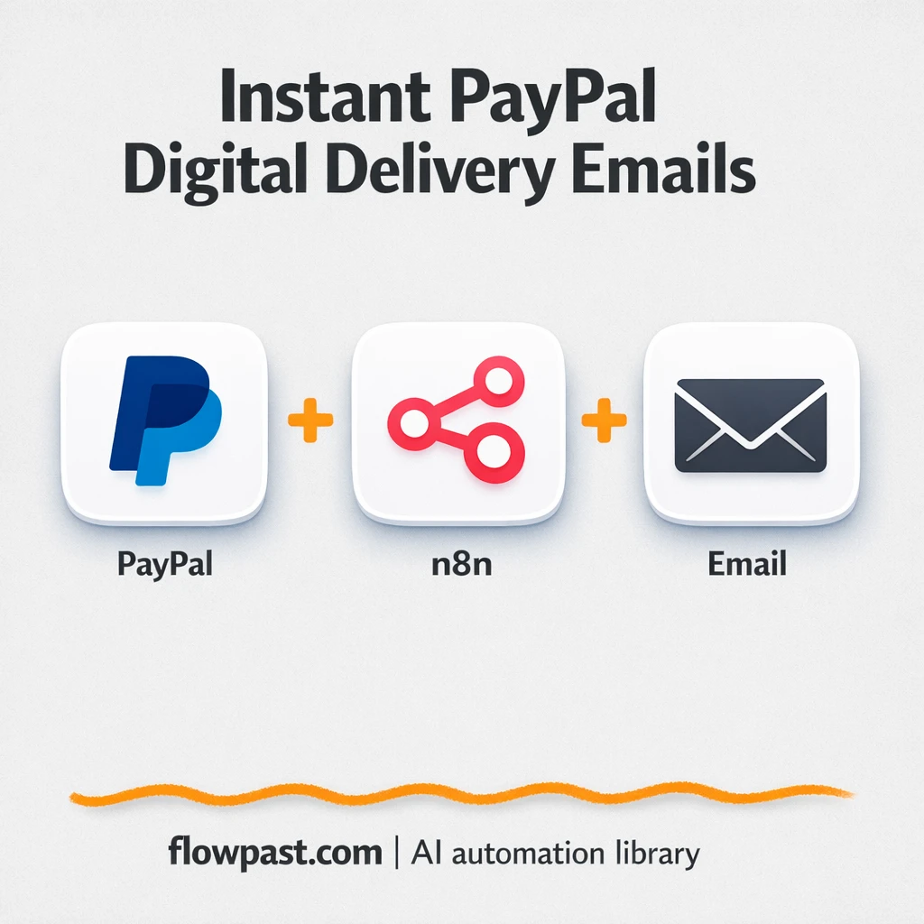 PayPal to Gmail, instant digital file delivery - n8n workflow automation template