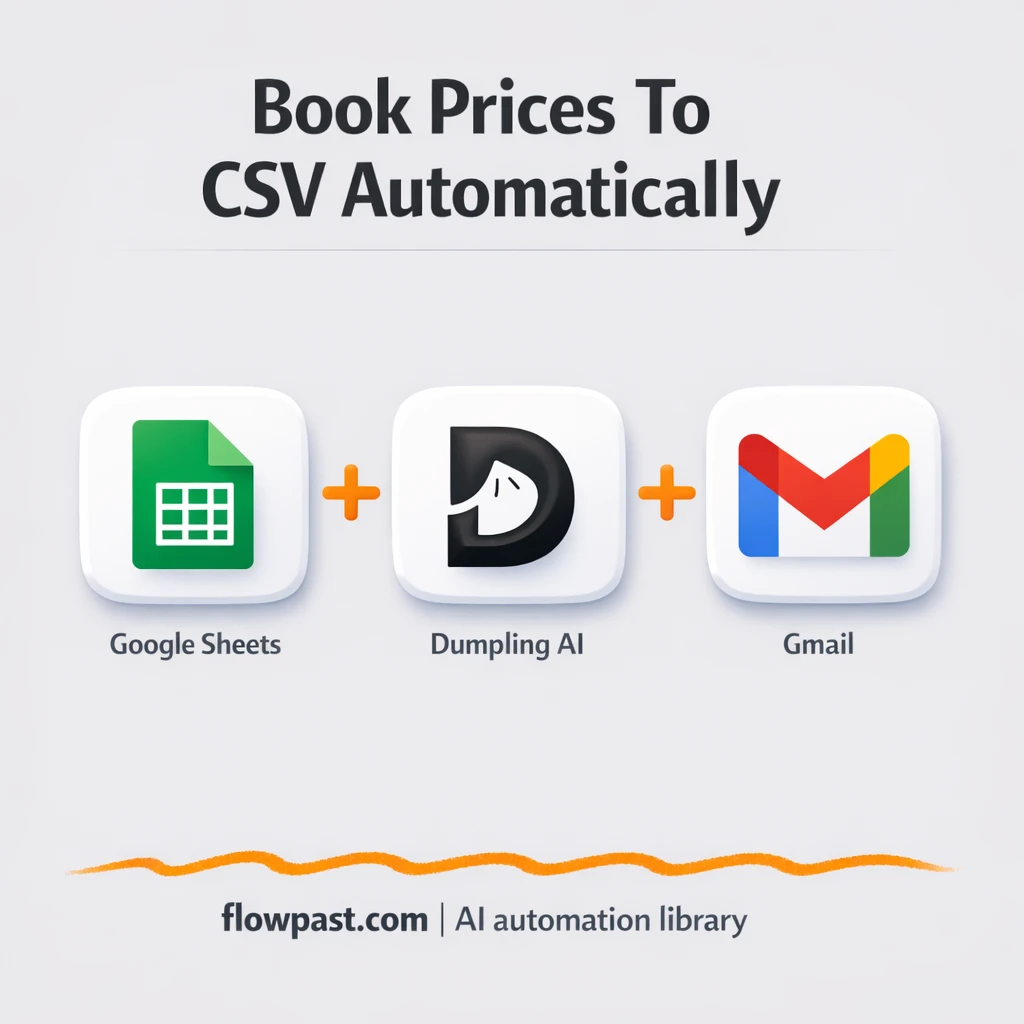 Google Sheets + Gmail: book price reports, sorted - n8n workflow automation template