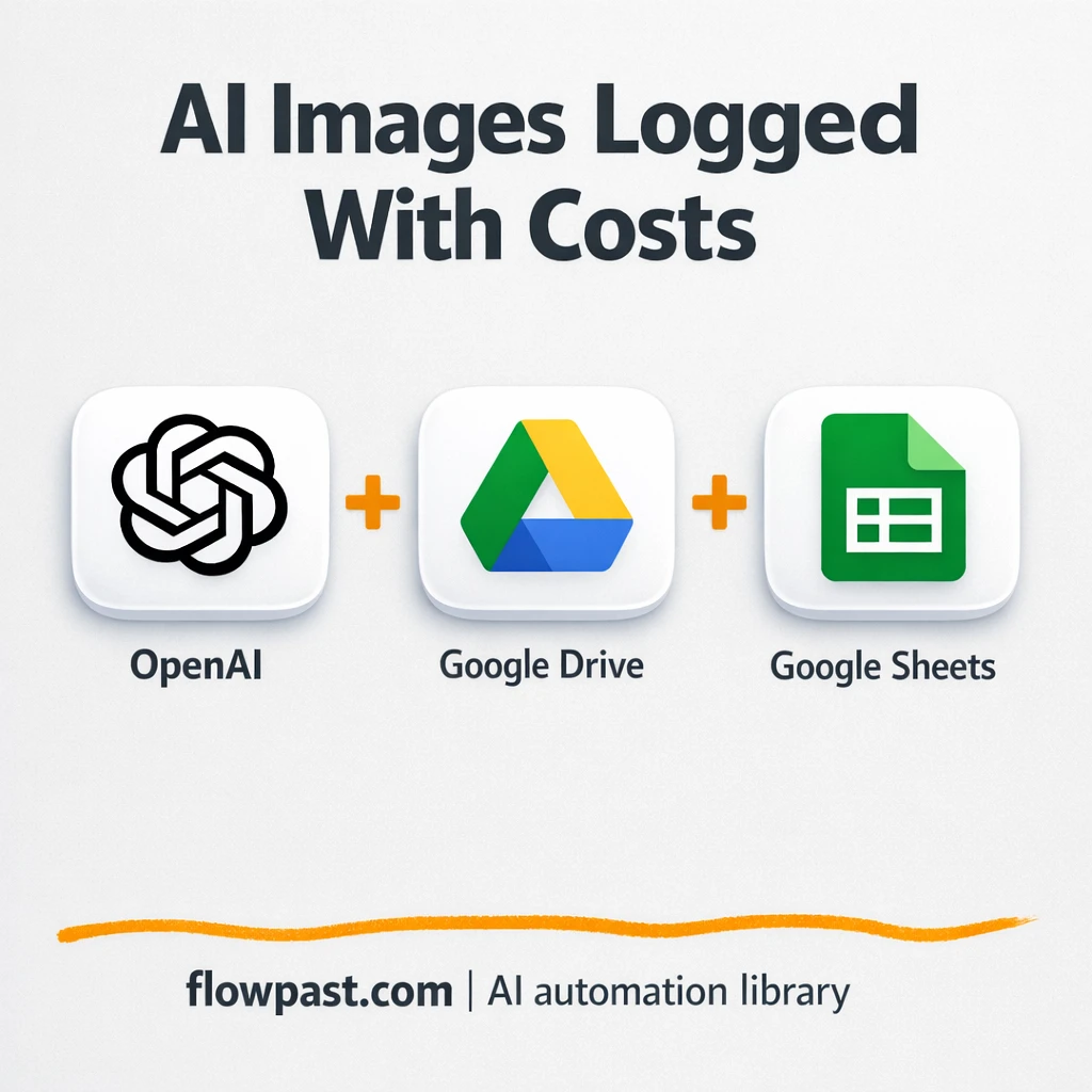 OpenAI images to Google Drive, logged in Sheets - n8n workflow automation template
