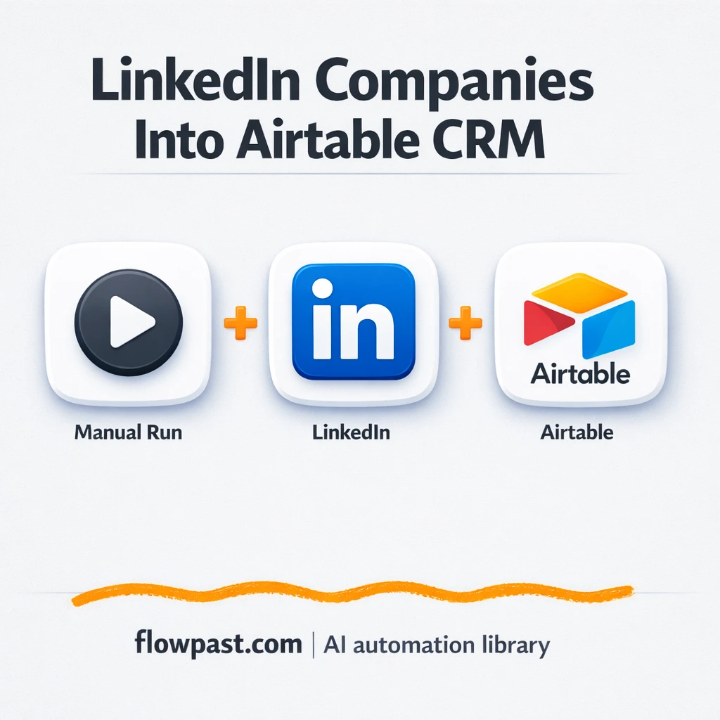 LinkedIn to Airtable, qualified companies without dupes - n8n workflow automation template