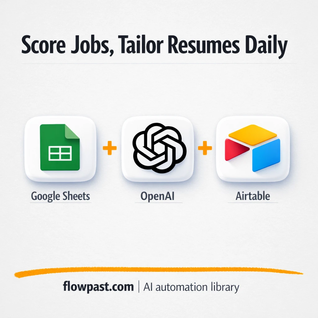 Google Sheets + Airtable: job leads tracked for you - n8n workflow automation template
