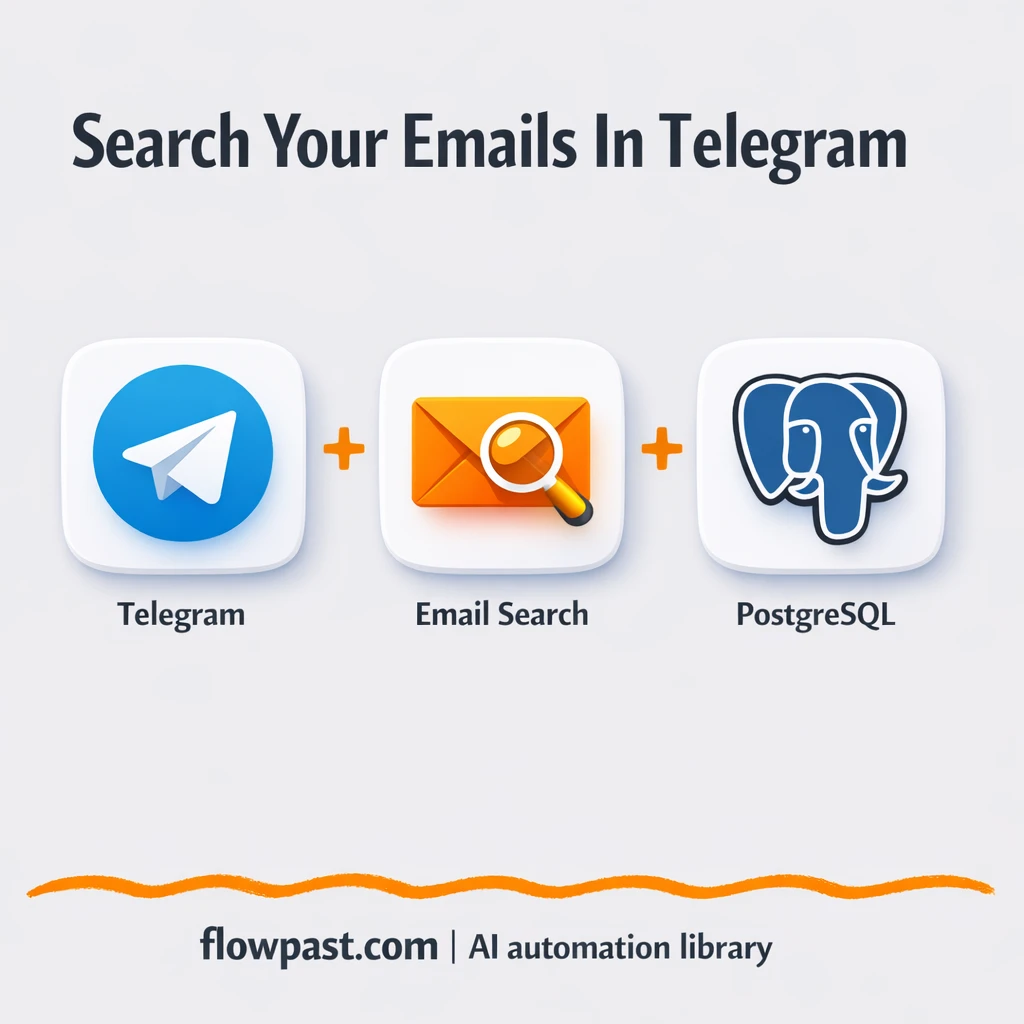 Telegram + Postgres: find answers in your email fast - n8n workflow automation template