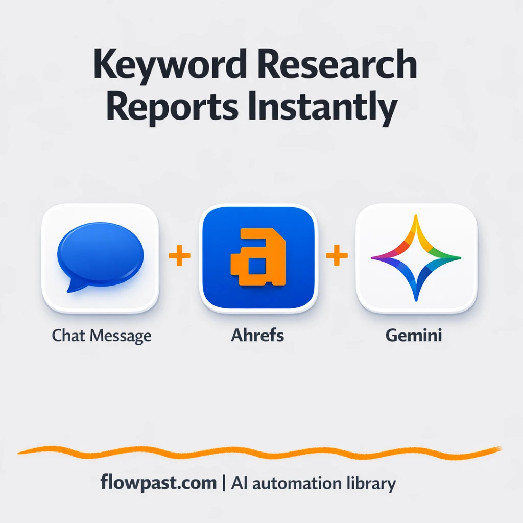 Ahrefs to Google Sheets, keyword picks ready to use - n8n workflow automation template