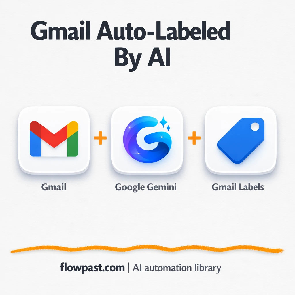 Gmail + Google Gemini: emails labeled and sorted - n8n workflow automation template