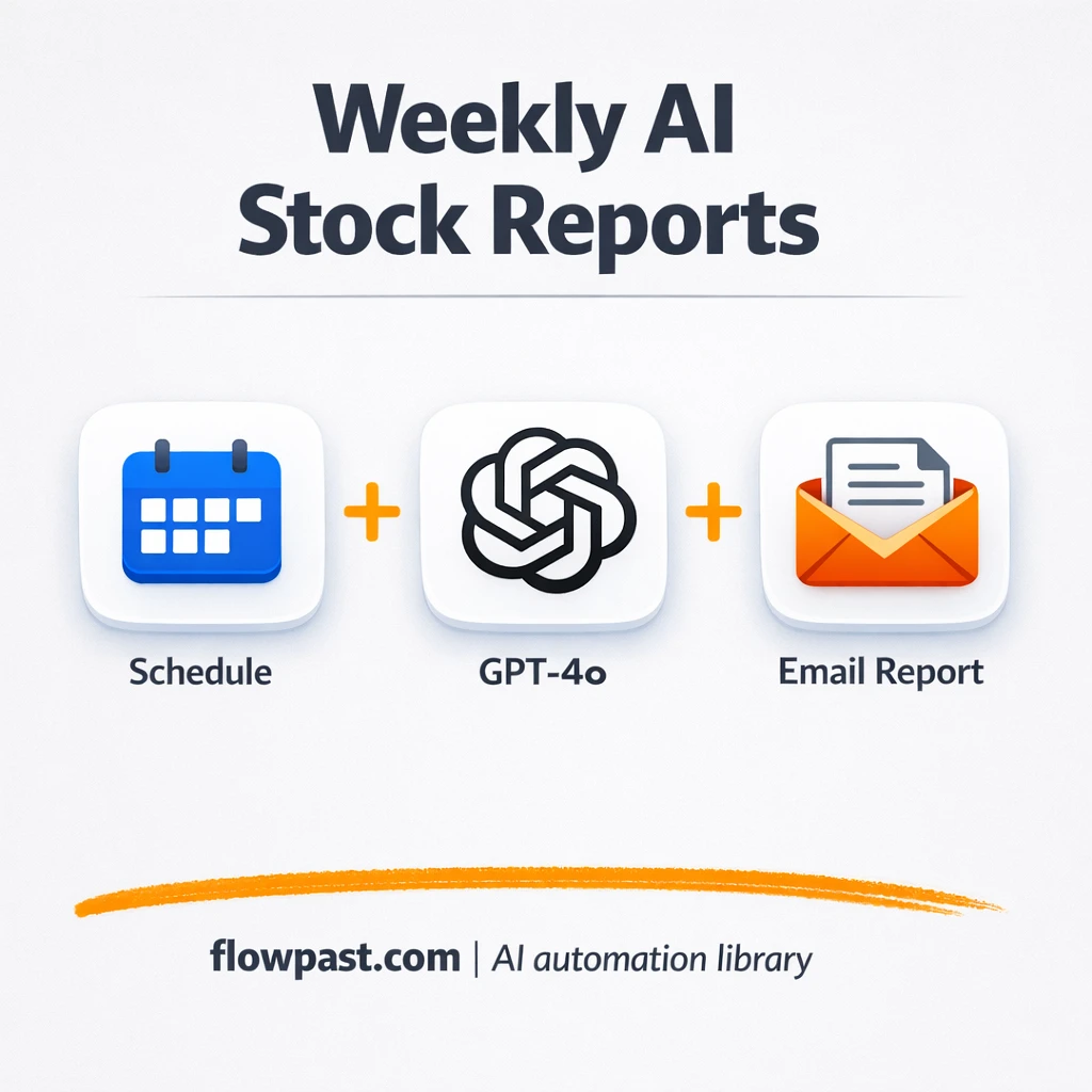 GPT-4o + Email: weekly Hebrew stock reports - n8n workflow automation template