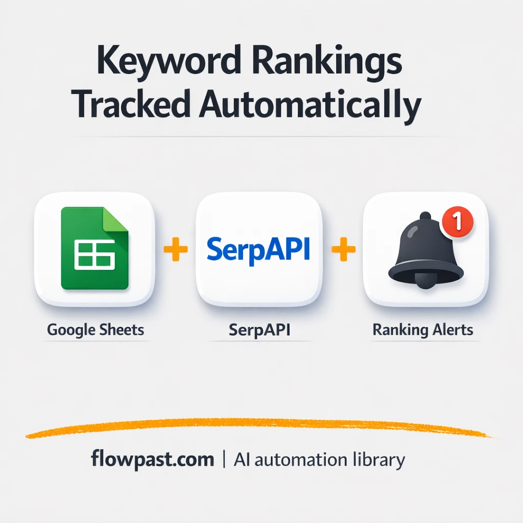 SerpAPI to Google Sheets, rank tracking made easy - n8n workflow automation template