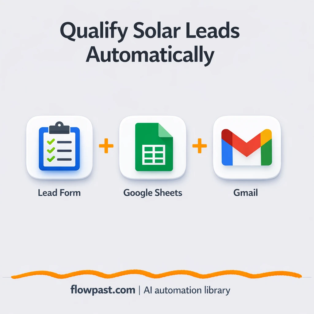 Google Sheets + Gmail: instant solar lead follow ups - n8n workflow automation template