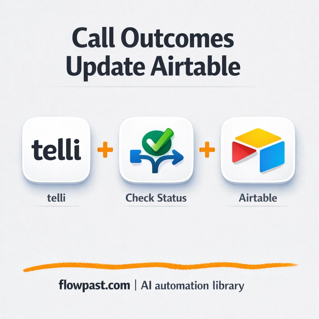 telli to Airtable, post-call CRM updates done - n8n workflow automation template