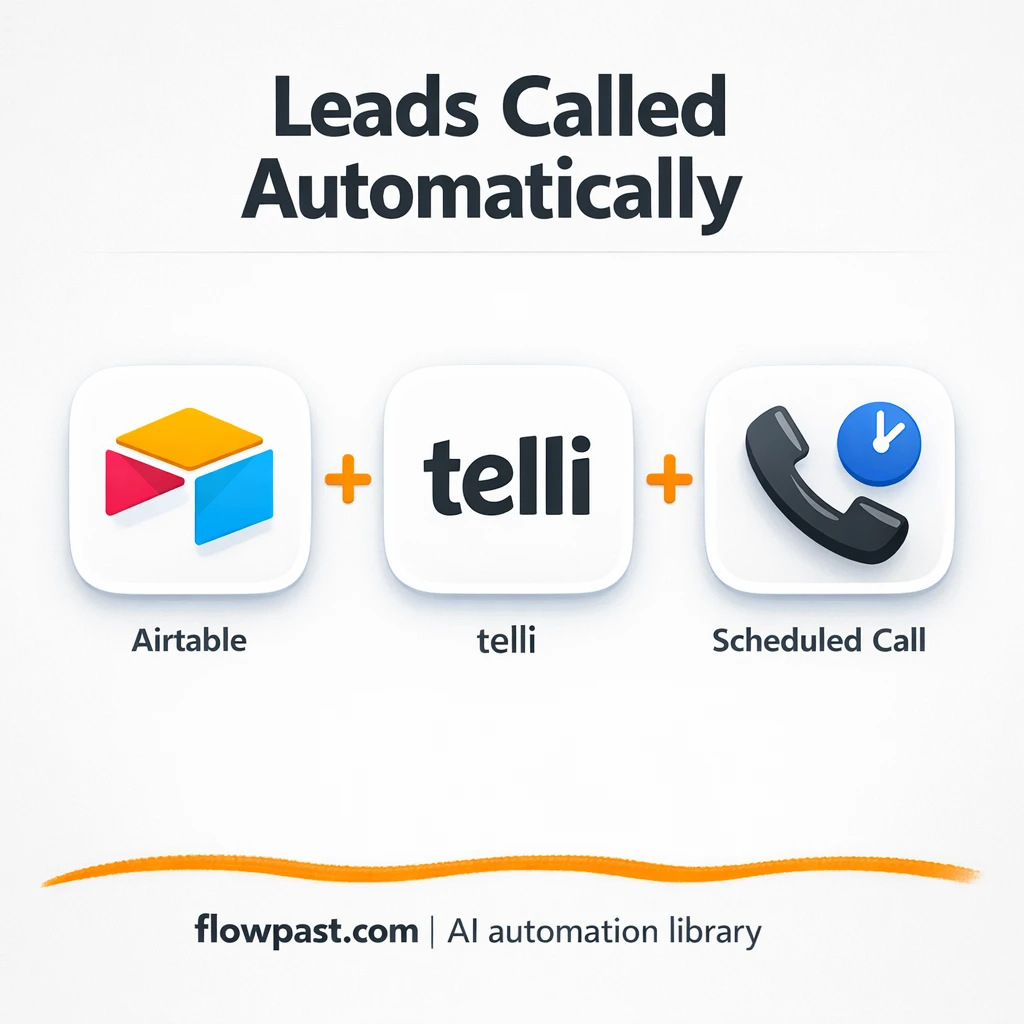 Airtable to telli, calls scheduled for every new lead - n8n workflow automation template