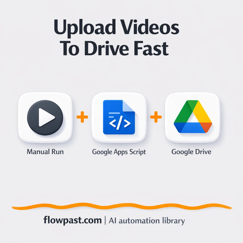 Google Drive + Apps Script for clean file uploads - n8n workflow automation template