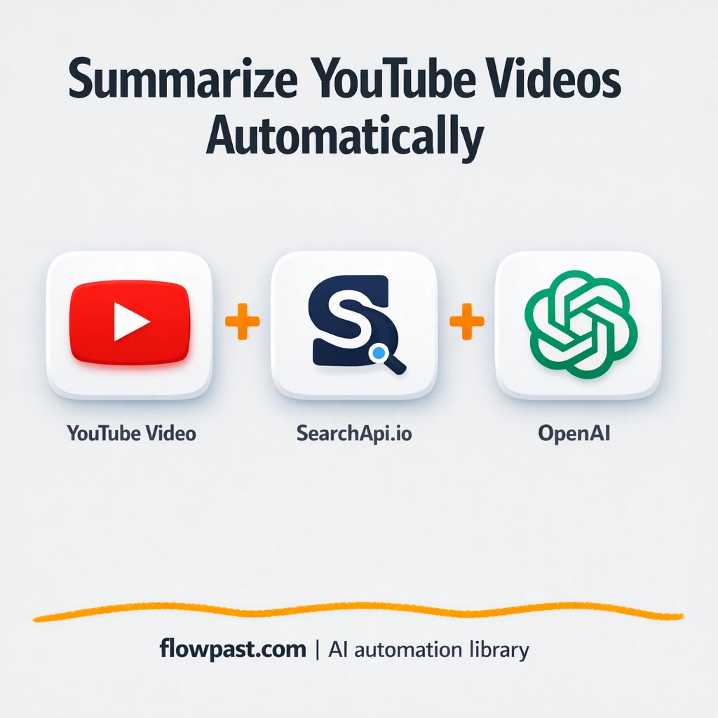 YouTube to Google Sheets, summaries you can search - n8n workflow automation template
