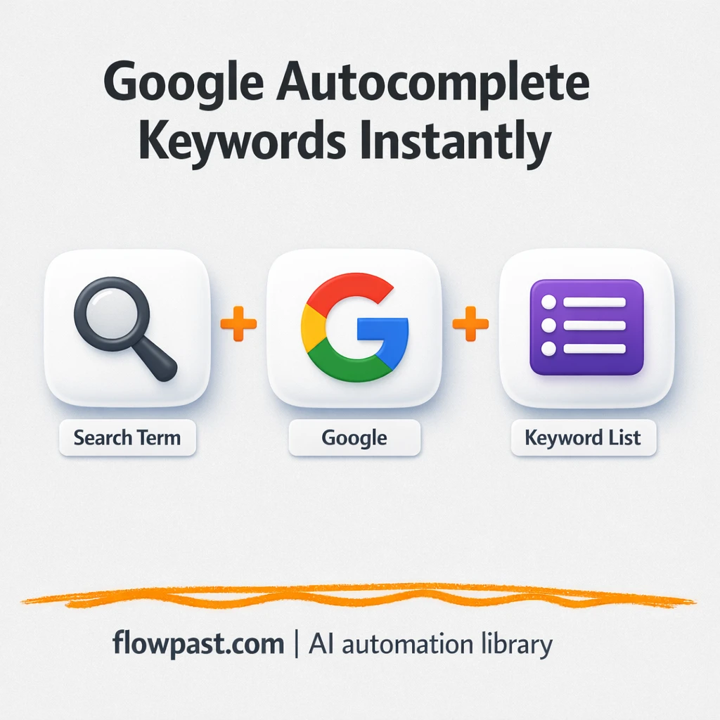 Google Autocomplete to Google Sheets, keywords ready - n8n workflow automation template